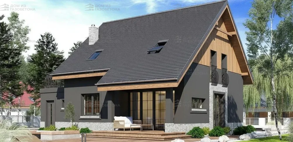 Проект Двухэтажный дом 14 на 10, 155 м2