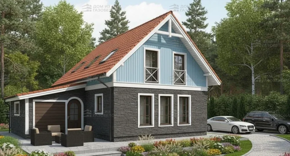 Проект Двухэтажный дом 9 на 11, 117 м2