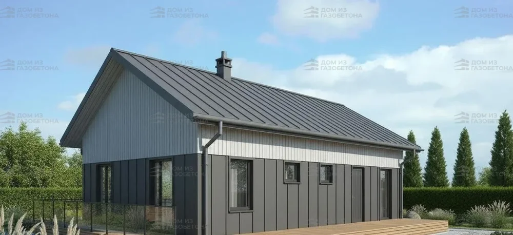 Проект Одноэтажный дом 9 на 10, 51 м2