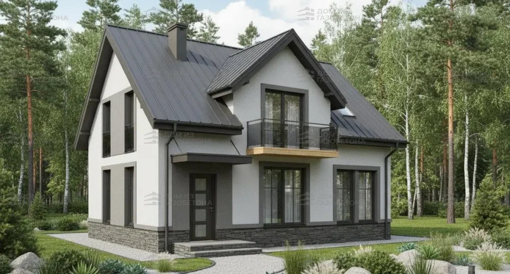 Проект Двухэтажный дом 12 на 13, 198 м2