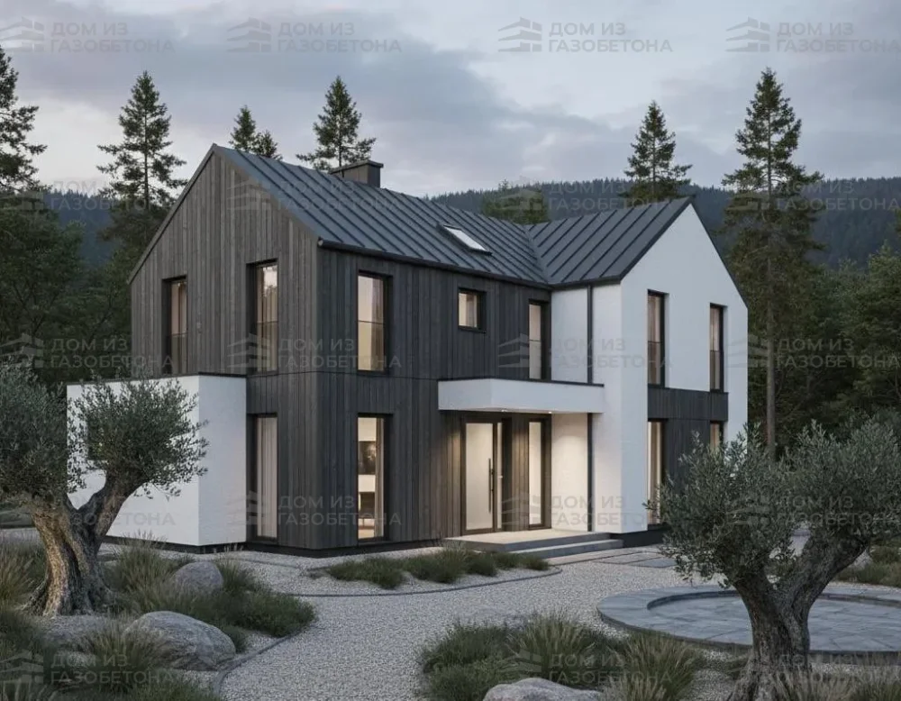 Проект Двухэтажный дом 13 на 9, 203 м2