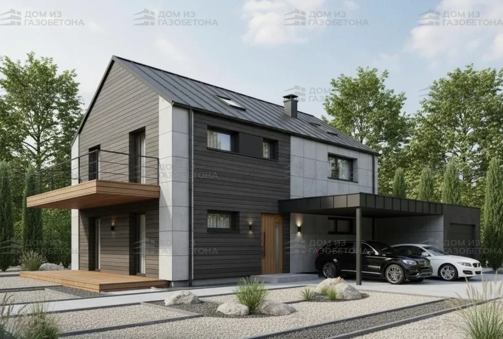 Проект Двухэтажный дом 12 на 10, 128 м2