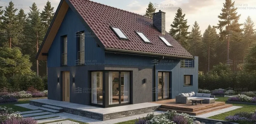 Проект Двухэтажный дом 11 на 9, 134 м2