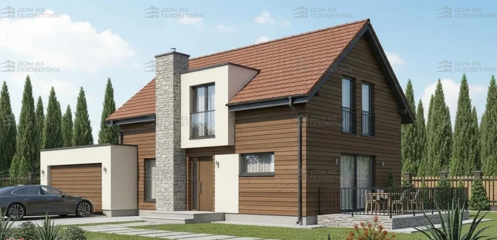 Проект Двухэтажный дом 8 на 16, 127 м2