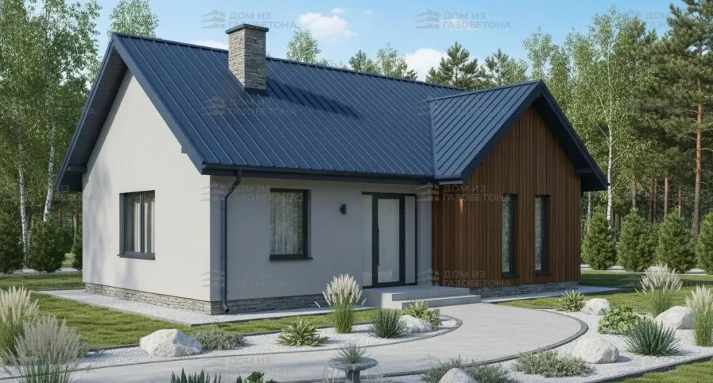 Проект Одноэтажный дом 10 на 10, 80 м2