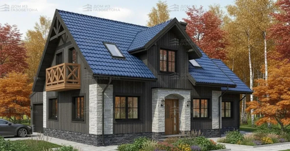 Проект Двухэтажный дом 12 на 10, 156 м2