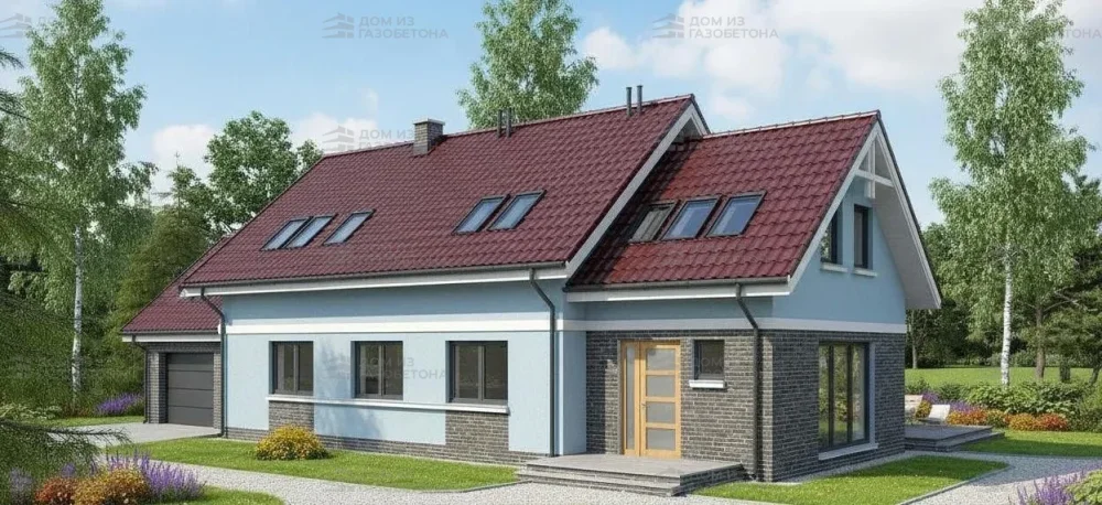 Проект Двухэтажный дом 16 на 8, 157 м2