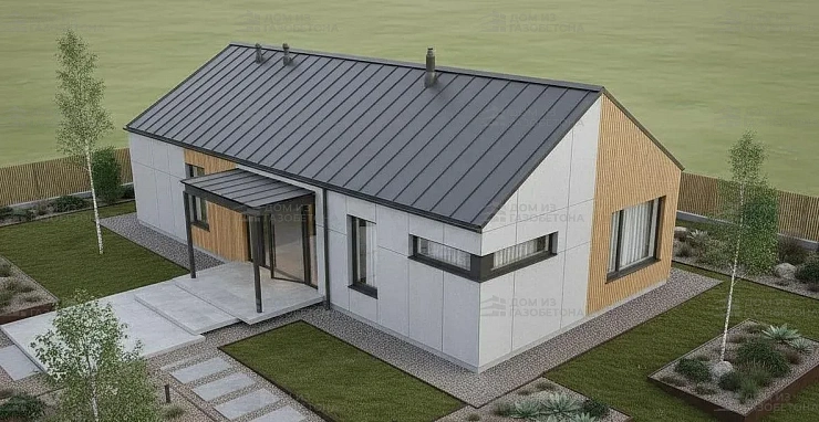 Проект Одноэтажный дом 9 на 17, 100 м2