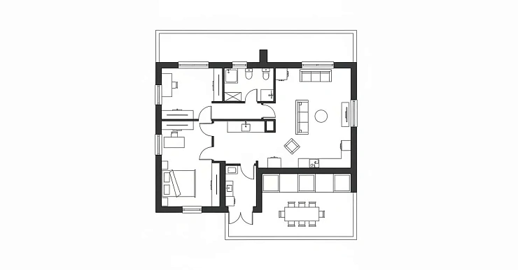 Проект Двухэтажный дом 10 на 12, 151 м2